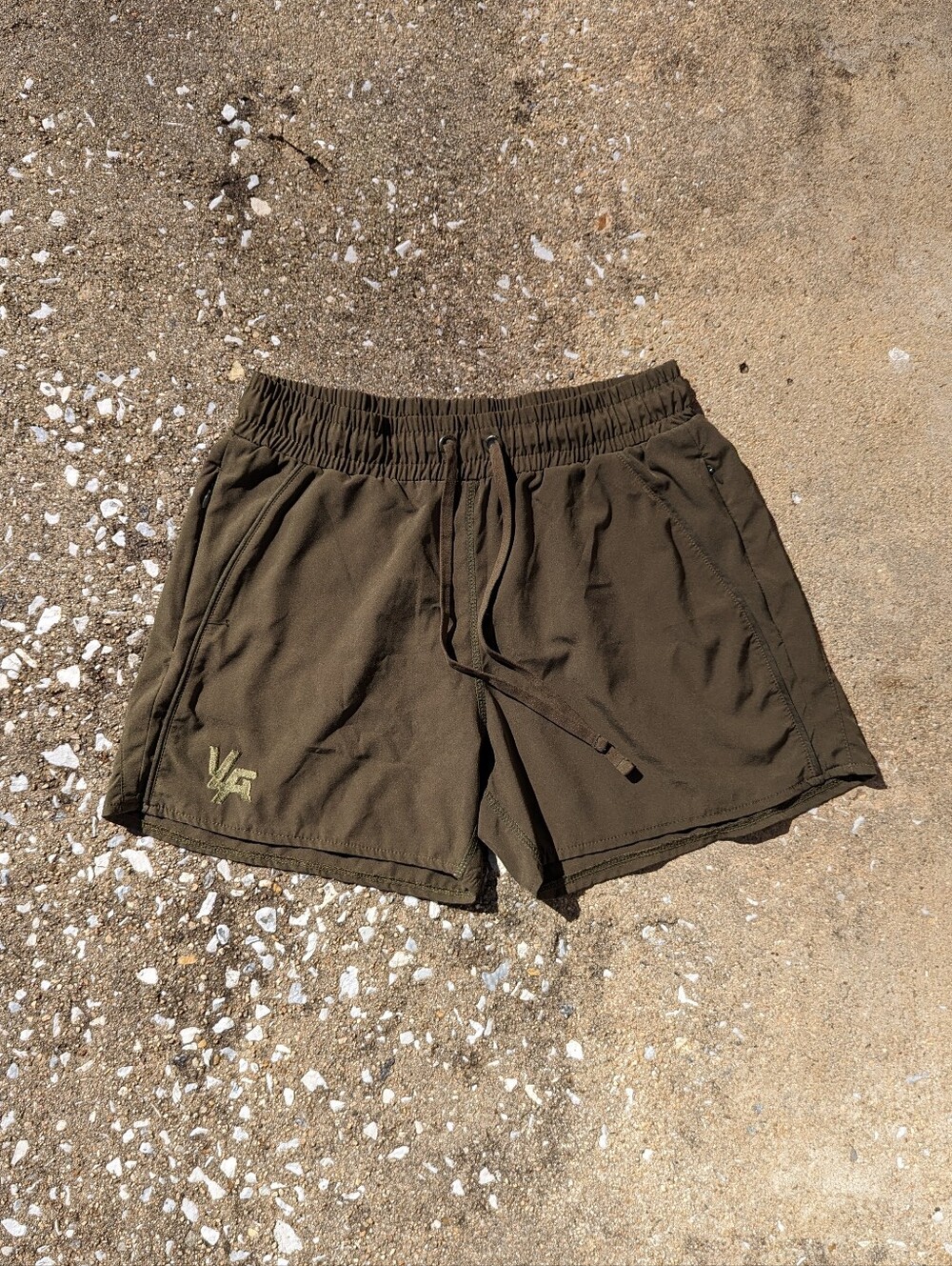 YoungLA Olive Green Athletic Drawstring Shorts